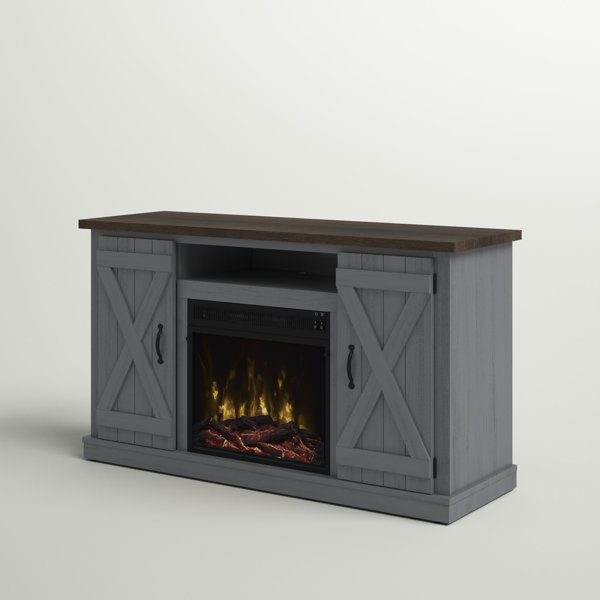 Three Posts Lorraine TV Stand for TVs up to 55" with Electric Fireplace